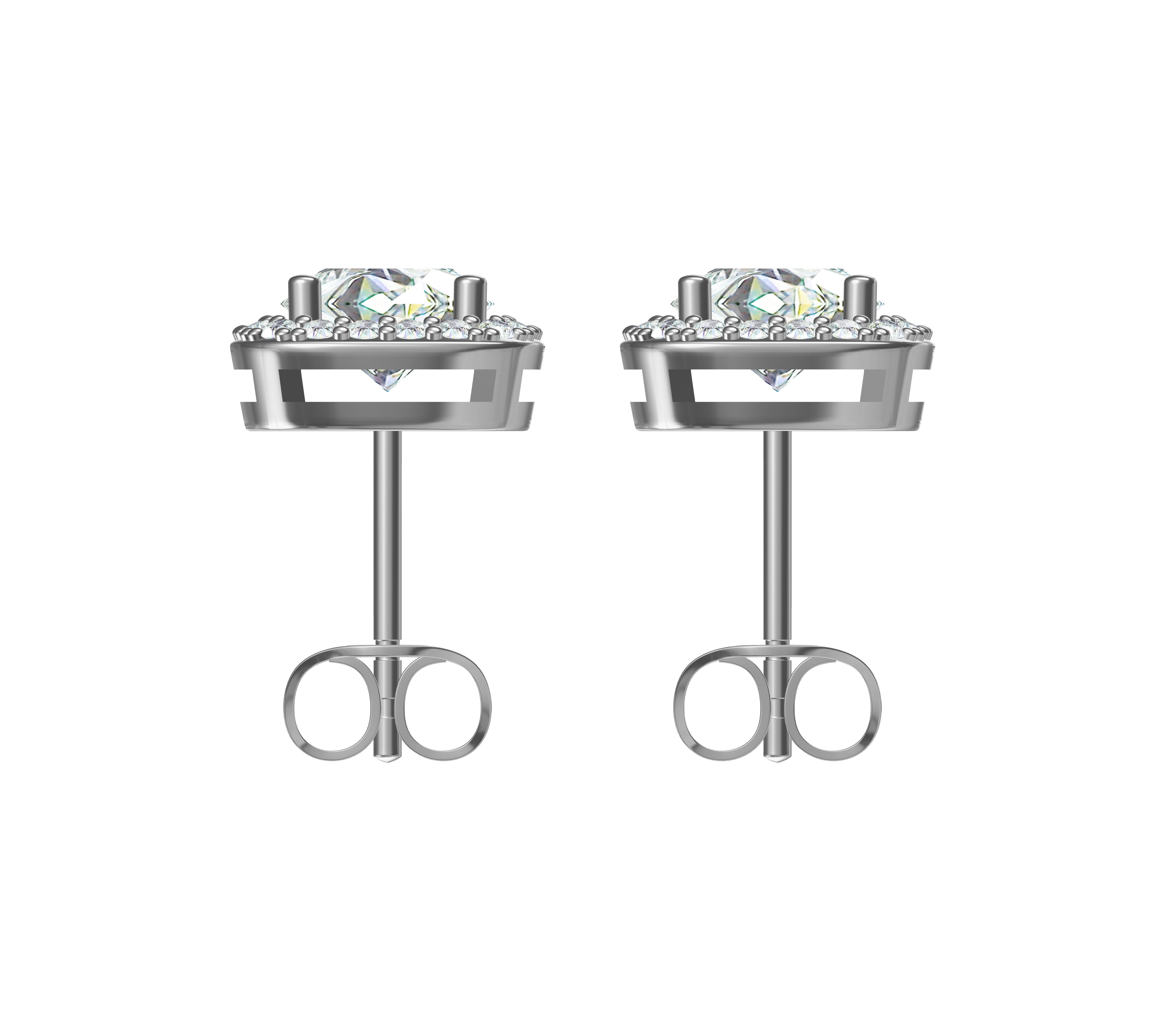 Solitaire Stud Earrings