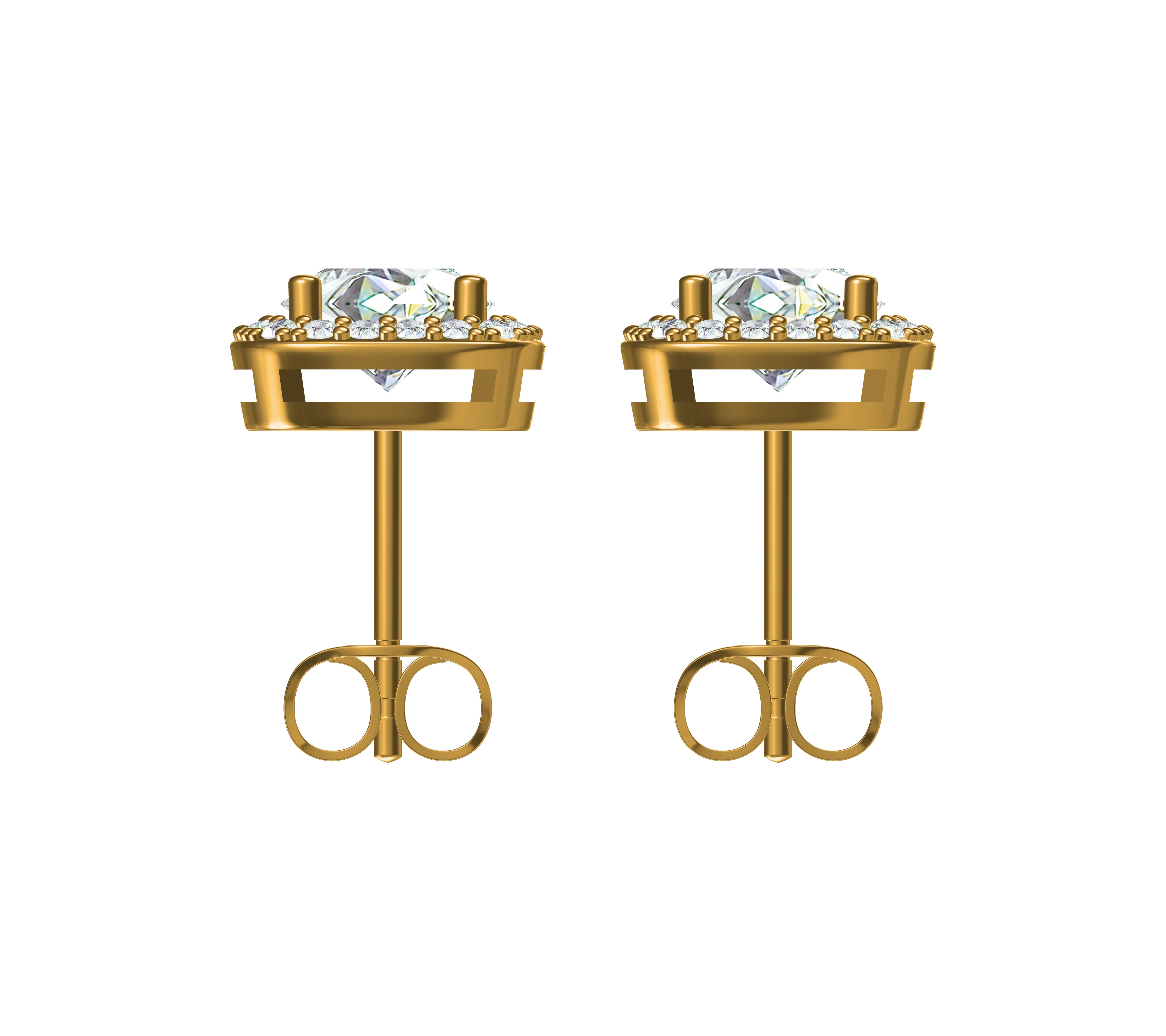 Solitaire Stud Earrings