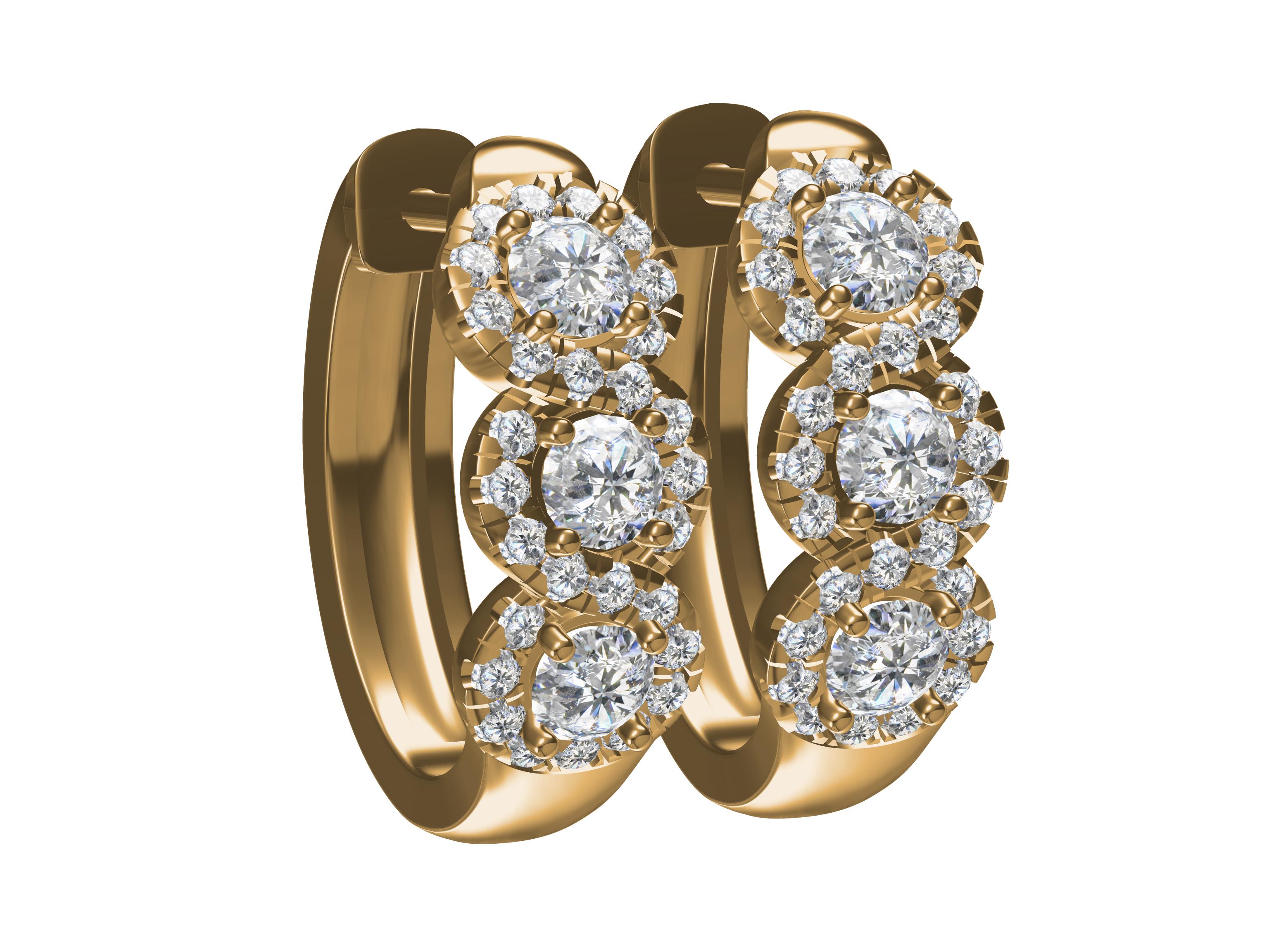 Beautiful Flower Hoop Earrings