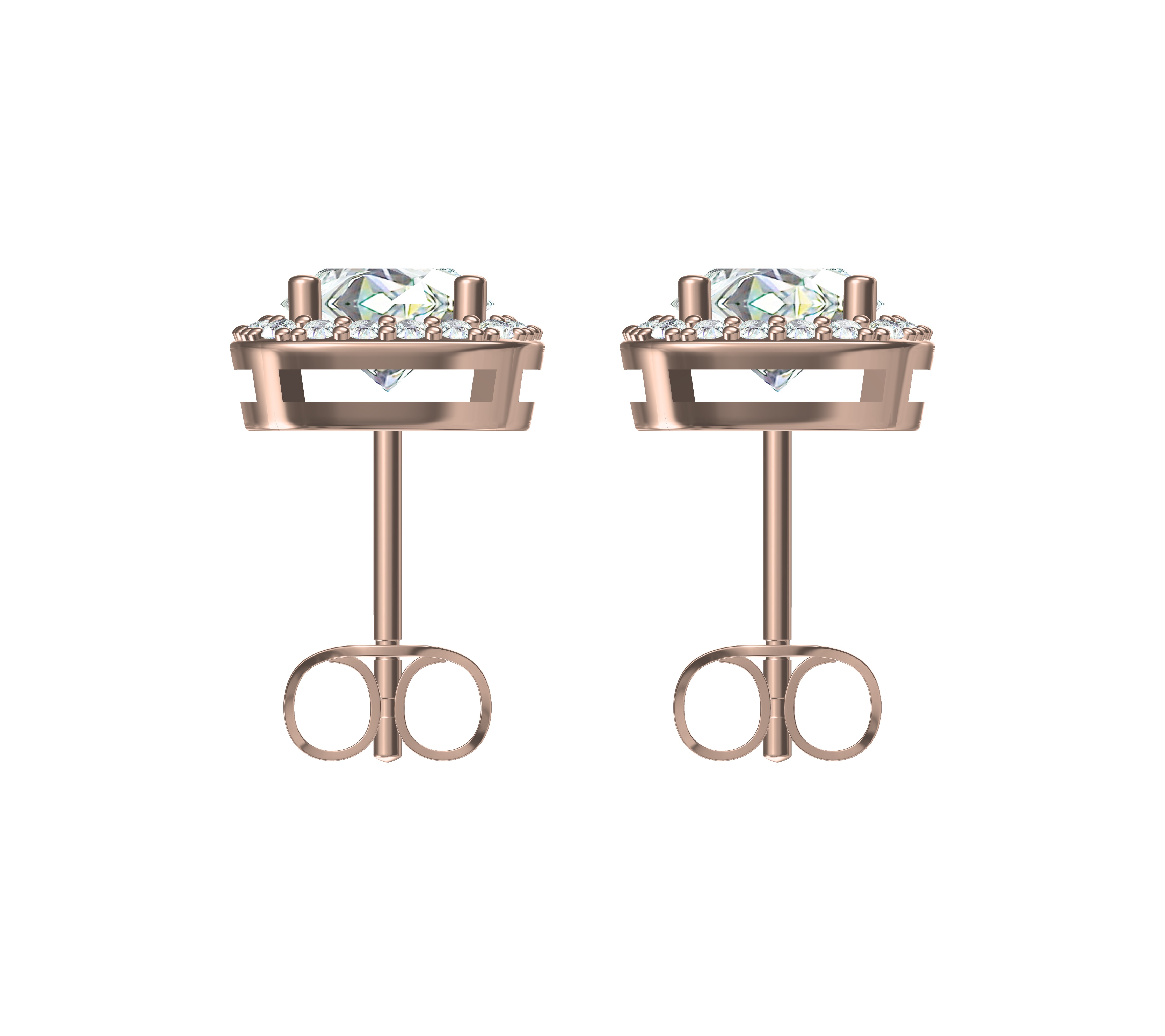 Solitaire Stud Earrings