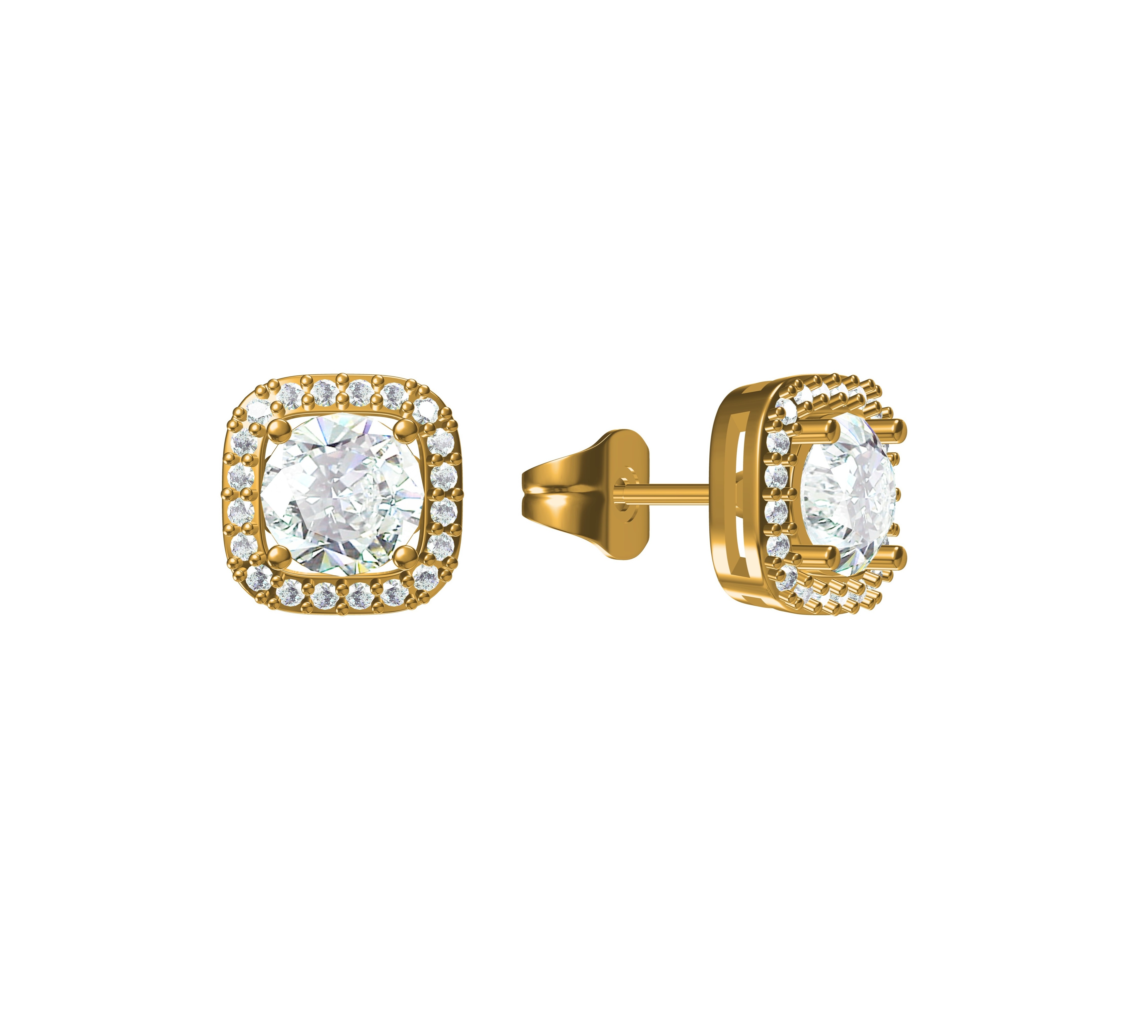 Solitaire Stud Earrings